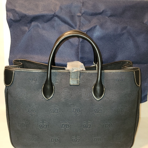 NWT DOONEY & BOURKE Double Handle Canvas 2-way Tote - BLACK - Picture 4 of 11